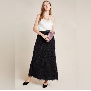Anthropologie Sunday in Brooklyn Chantal Feathered Maxi Skirt